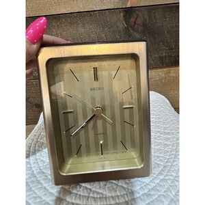 Seiko Alarm Clock Adjustable Quartz SQ Desk QQP111G Japan  Vintage Tested/Works